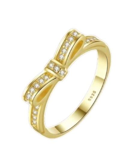 Gold bow knot ring with diamonds from CM 大きな胸-リアルラブドル CK19040808 美智子