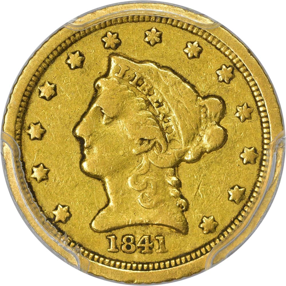 1841 liberty head $5 gold coin.
