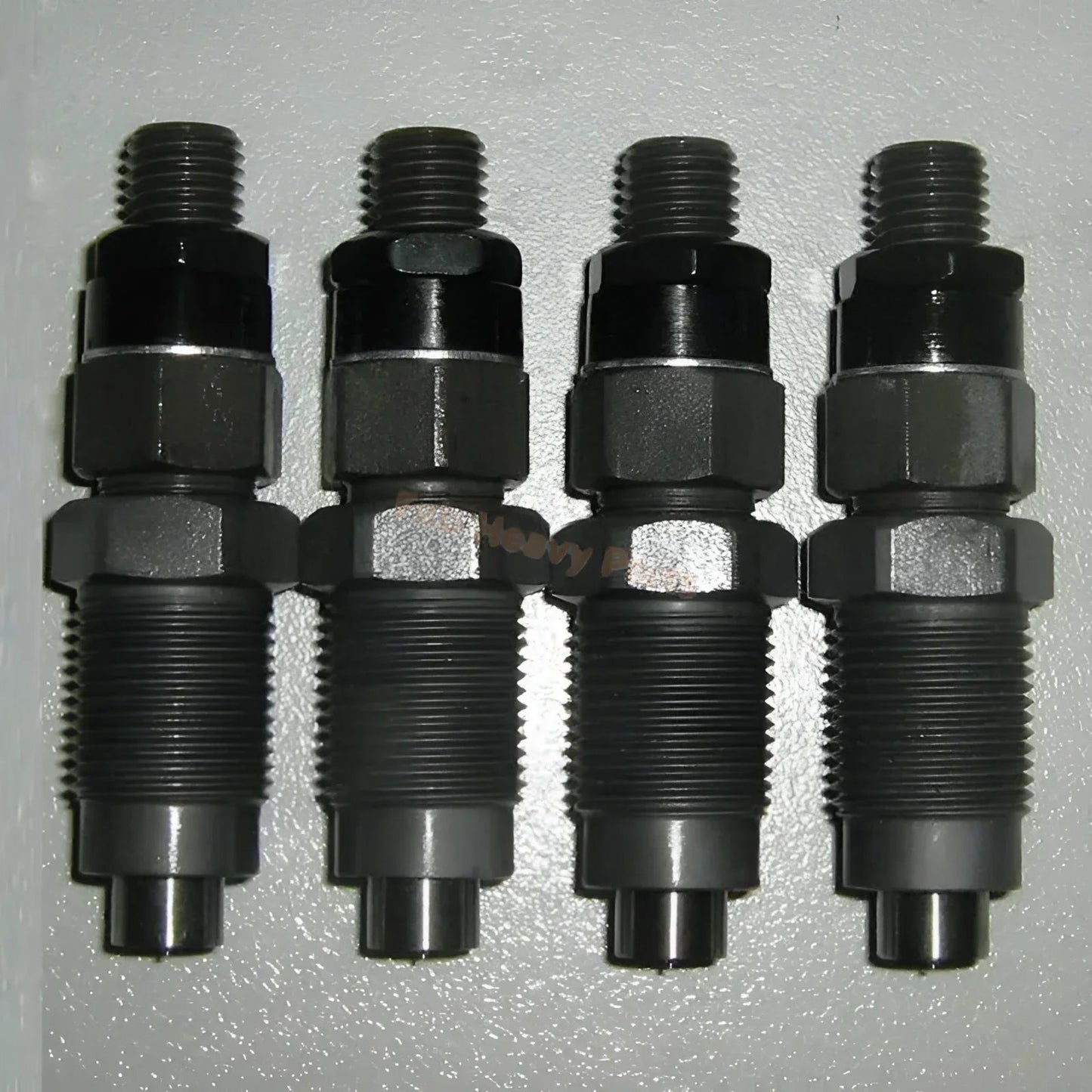 Four-pack black threaded fuel injectors for automotive performance and repair