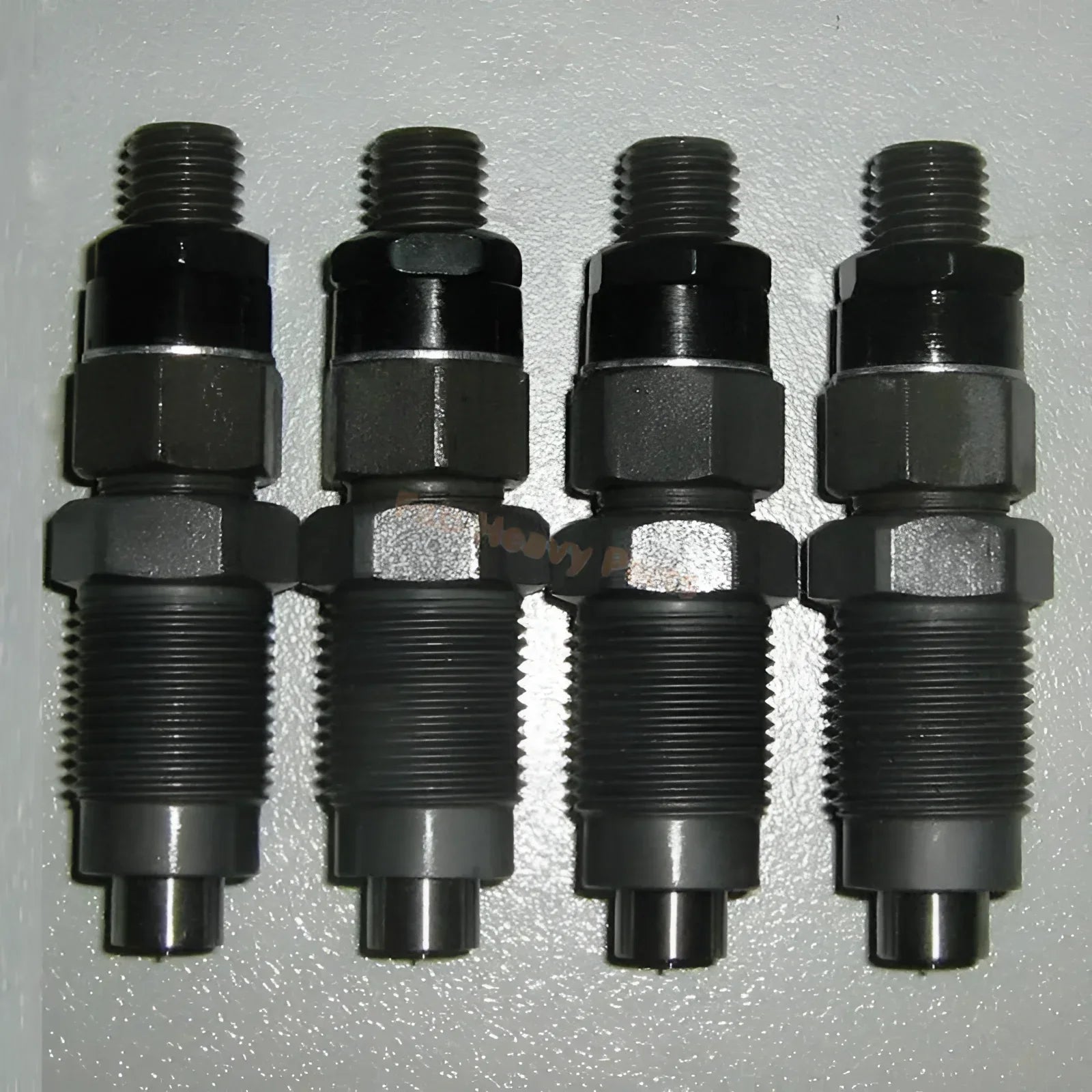 Four-pack black threaded fuel injectors for automotive performance and repair