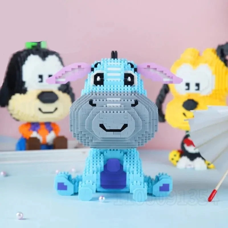 Blue dog building block toy with smiling face and purple accents from 5 Test Items New 1 Buyathome24