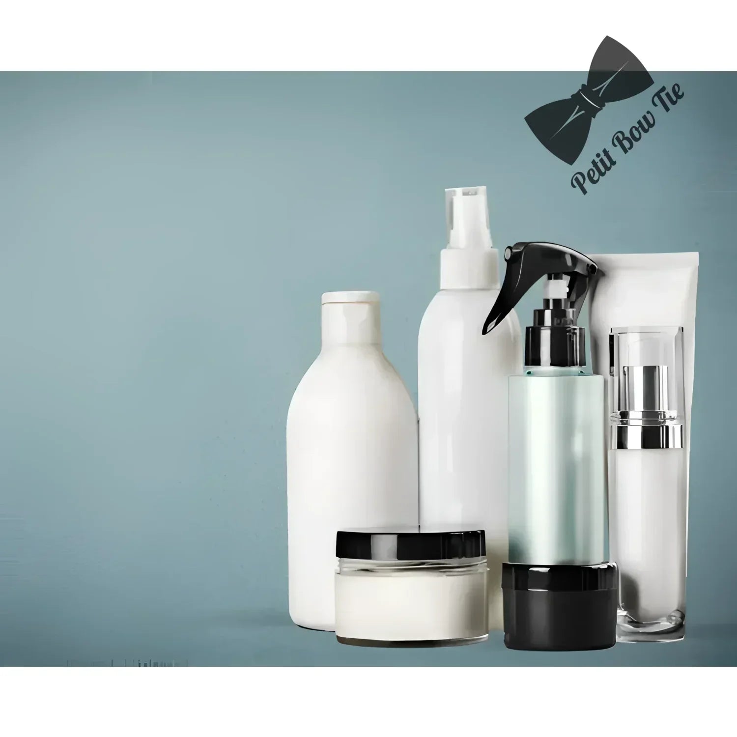 White matte lotion bottle with pump for Background Credit Test product display
