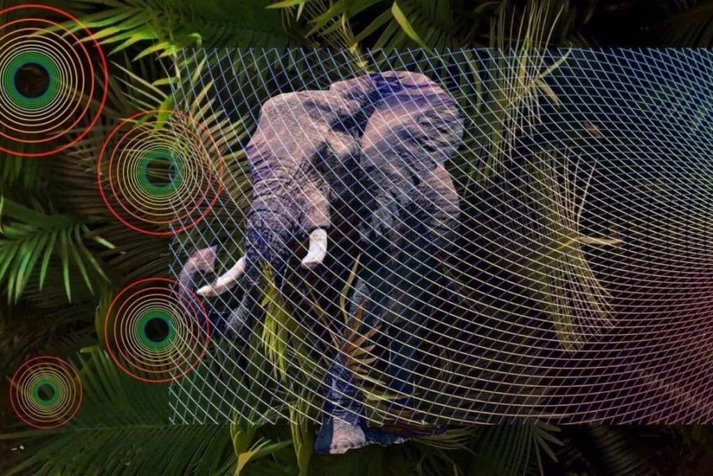 Elephant netting cover with blue and green accents from Thailand Art Project Röcke