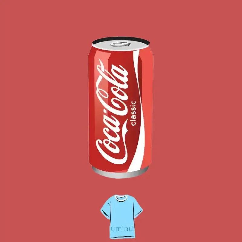 Red Coca-Cola Classic can with white script and silver tab on a product display