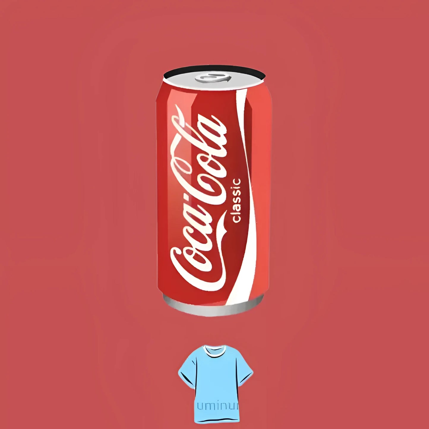 Red coke classic can with white script and silver tab perfect for sports and smart gadgets fans on the go