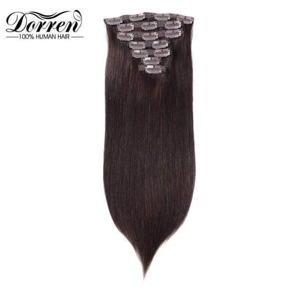 Dark brown 100% human hair clip-in extensions from Doreen for Cm 大きな胸-リアルラブド CK19040808 美智子