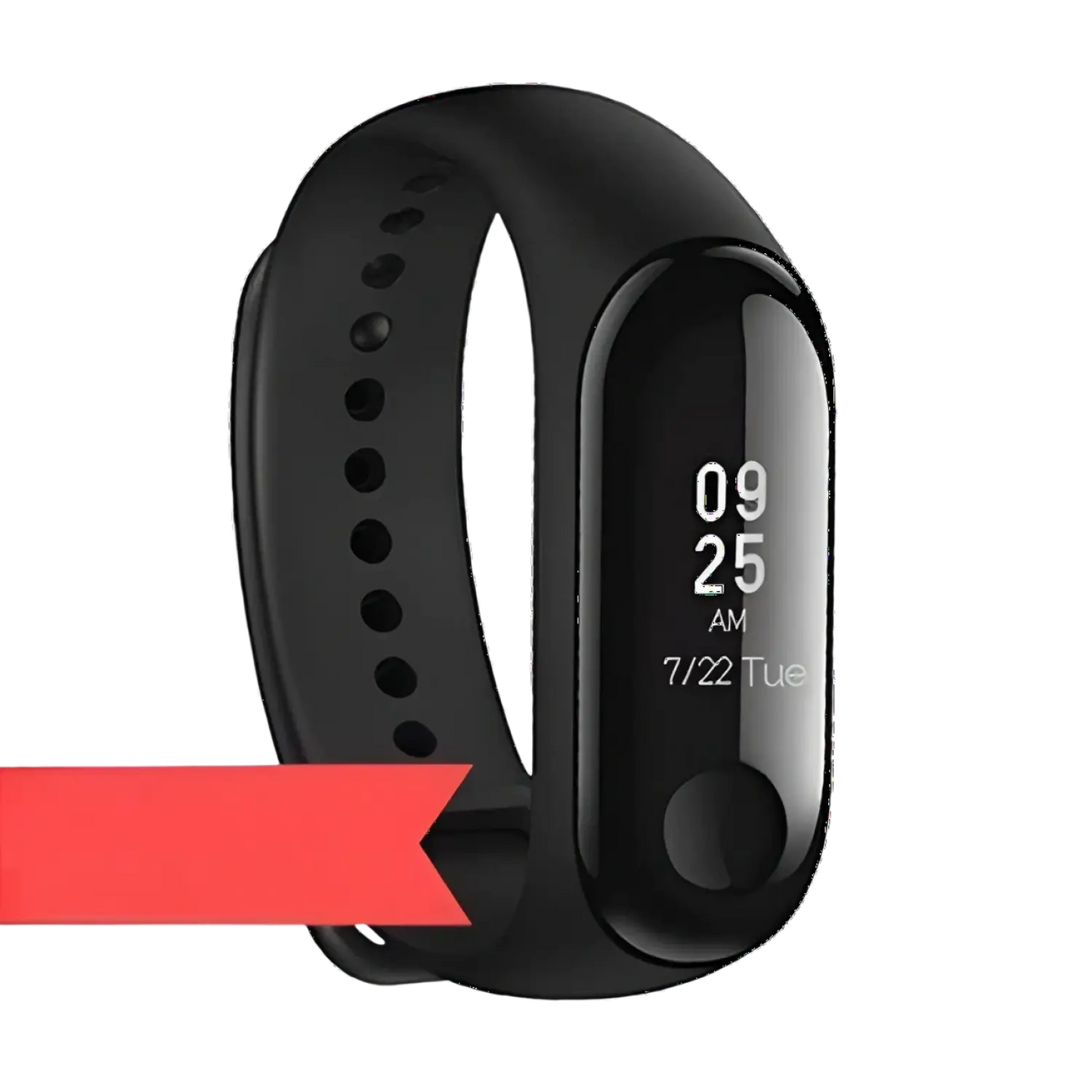 Black fitness tracker wristband with digital display, ideal for trendy hipster lifestyles