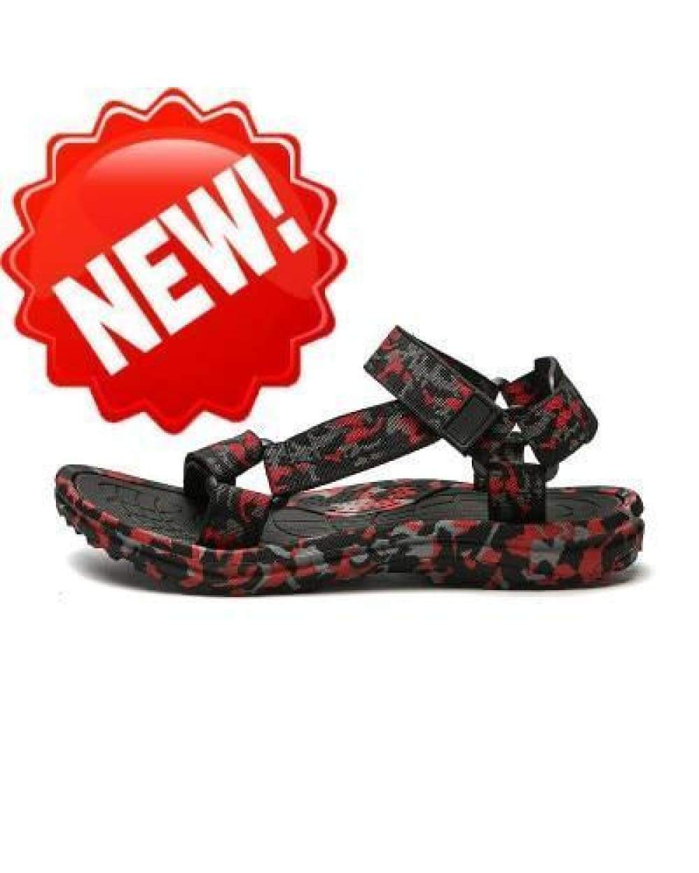 Red and black camouflage outdoor sandals from Latest Product 3 Images