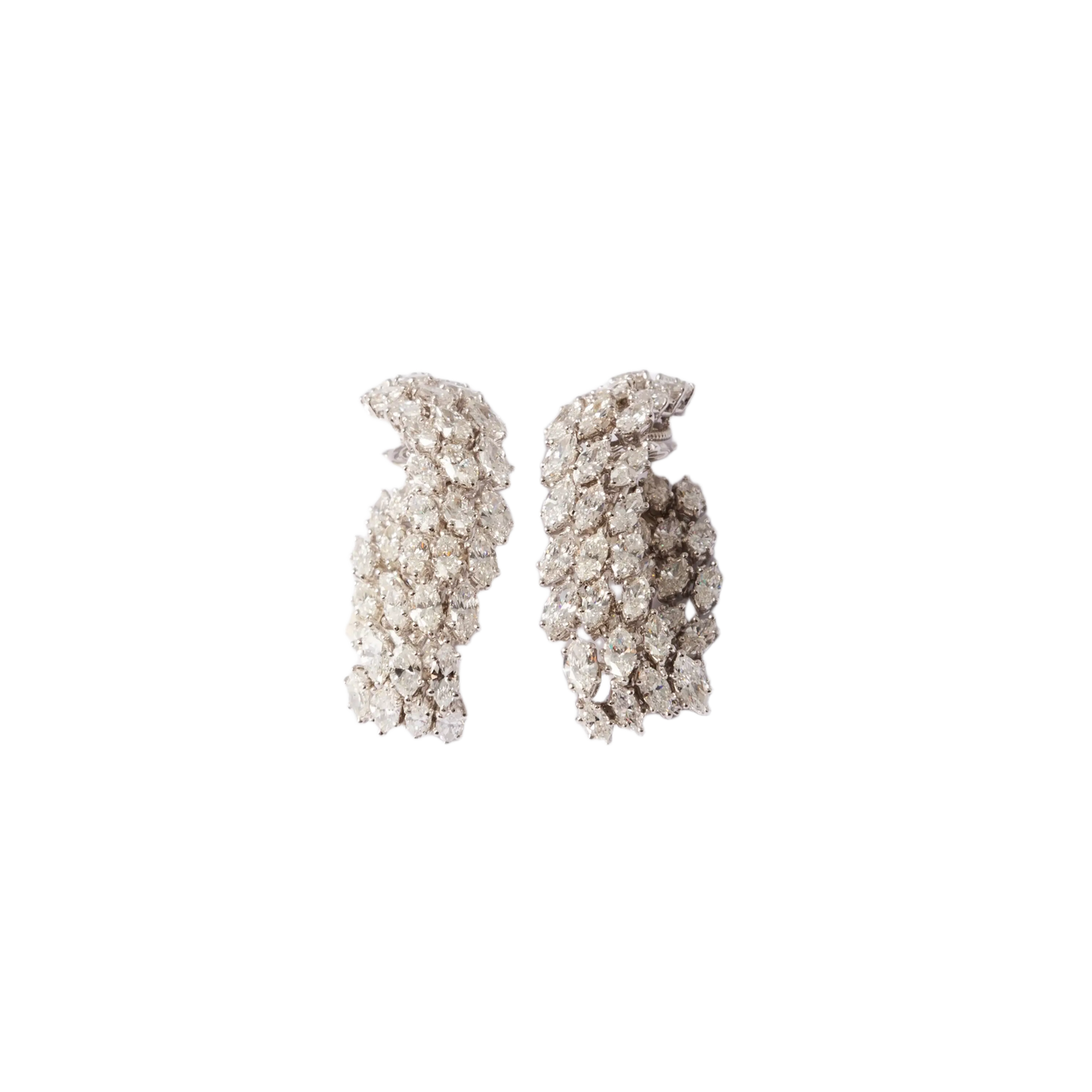 White textured earrings with silver accents from the NP2 product line