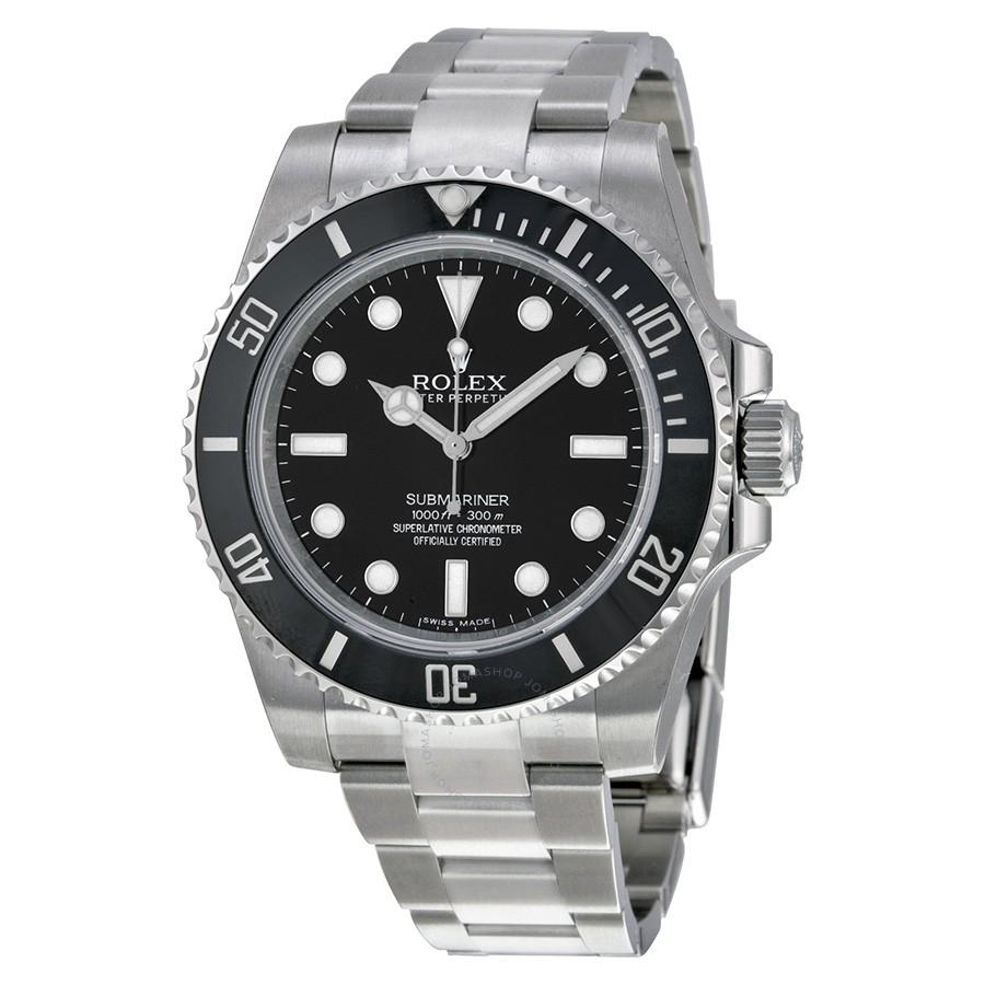 Rolex Submariner stainless steel watch with black dial and bezel in Rolex Watch Collection