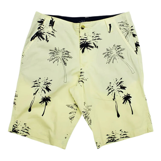 Yellow palm tree print shorts from Discover Bali with Super Trendy Health Test collection