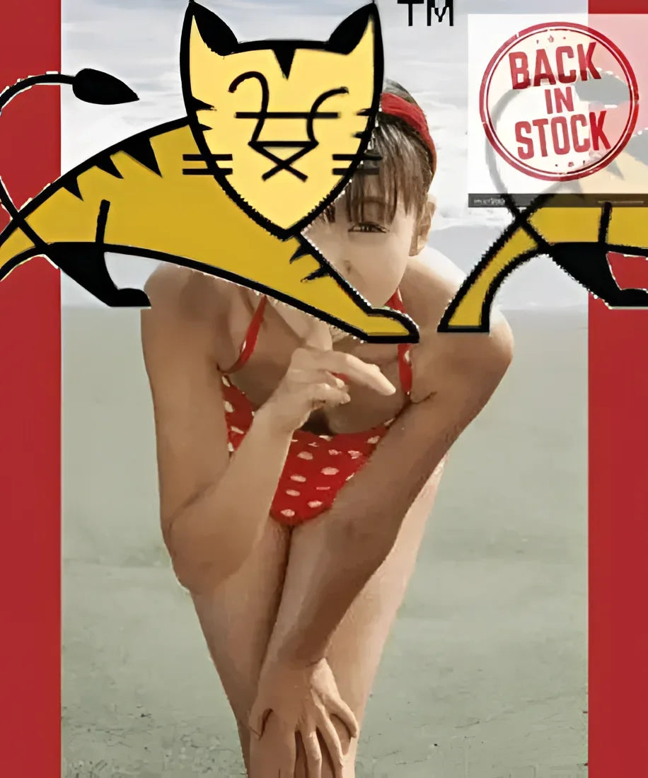 Red polka dot swimsuit made of nylon and spandex for Skulls and Roses Men’s High Tops