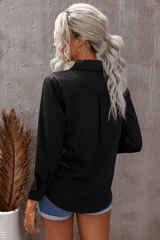 Black blazer with pocket detail and button closure from Remove BG Test product