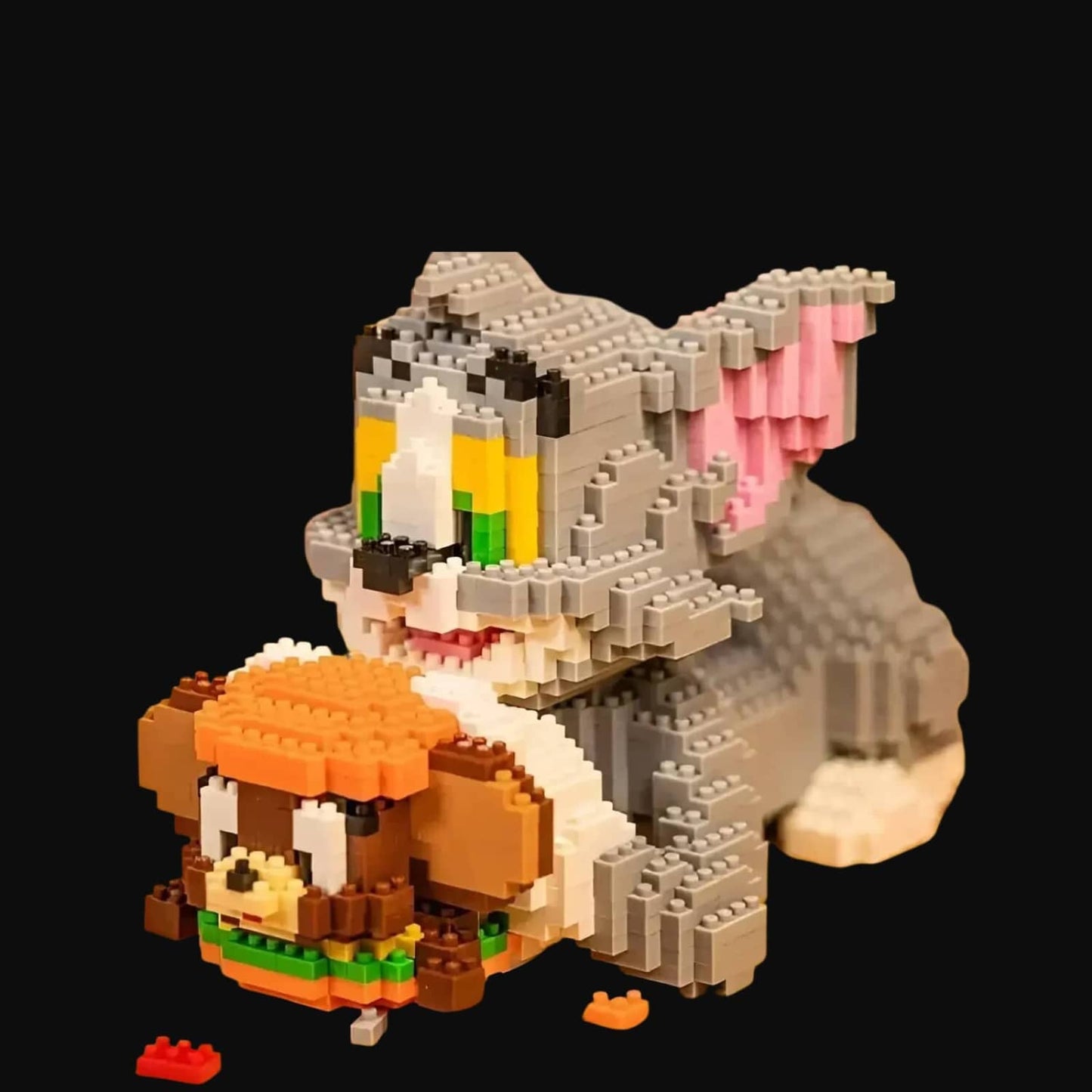 Lego tom and jerry set featuring a winged cat holding a sandwich titled 501 501 denim fashion cap buyathome24