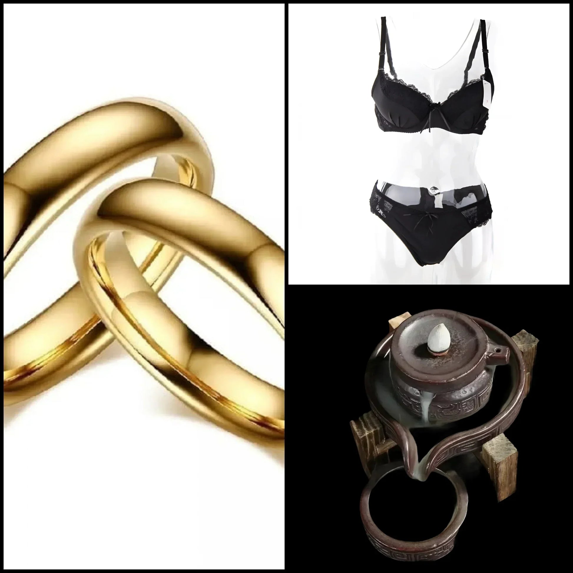 Gold wedding bands with smooth polished finish featured in 501 501 denim fashion cap product by buyathome24