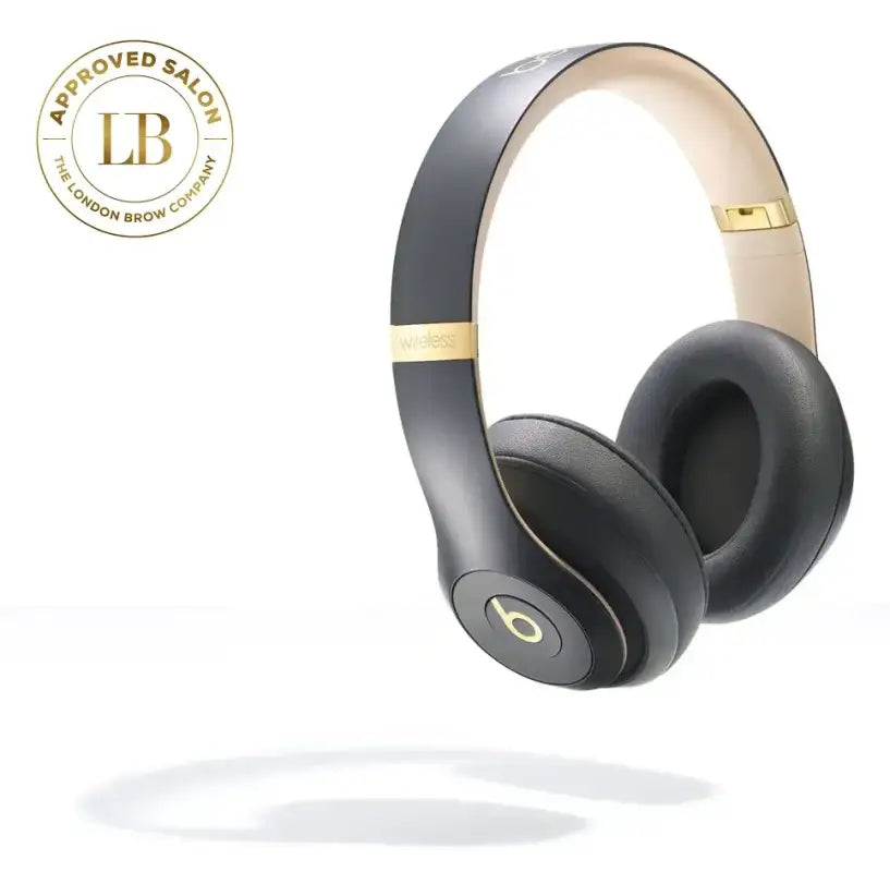 Black and gold Beats Studio3 headphones in Balancing Facial Toner display