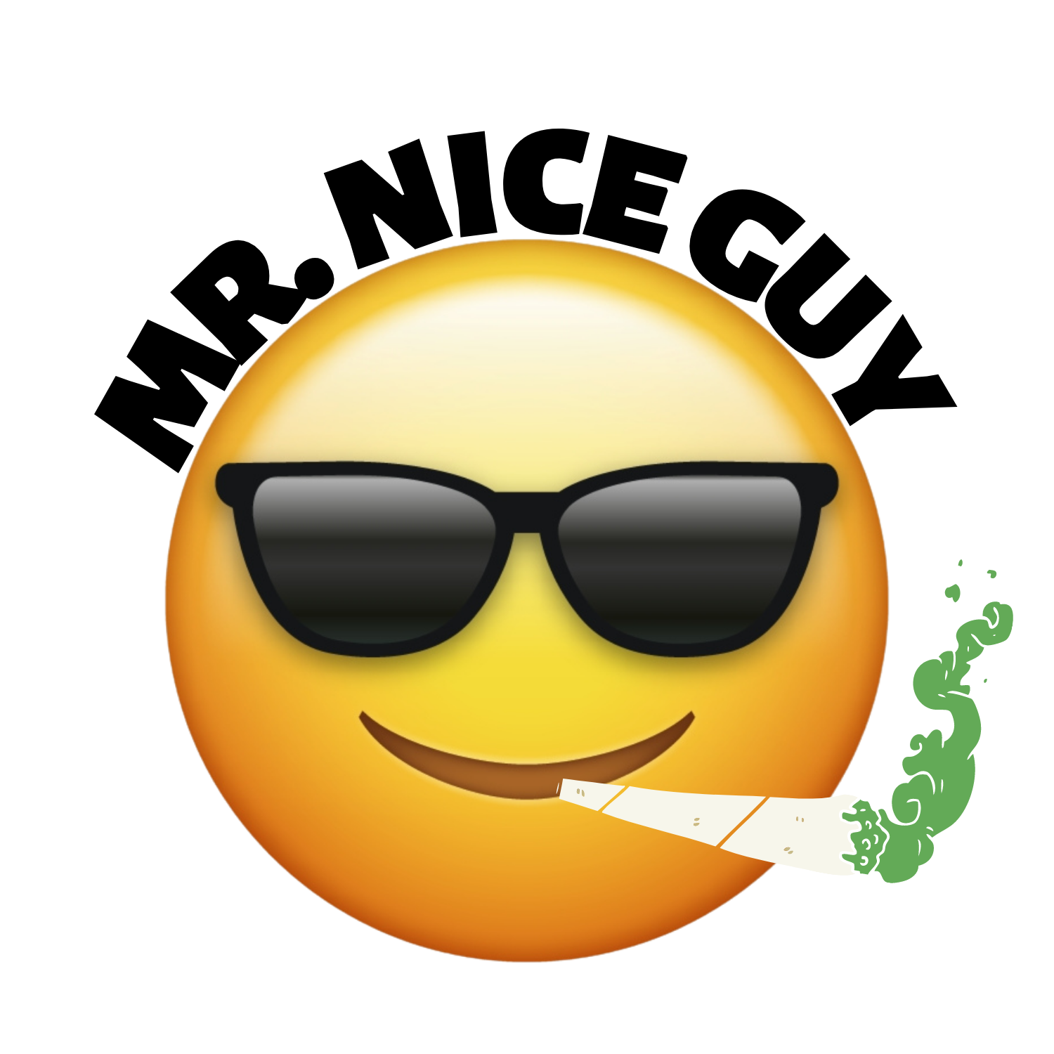 Smiley with sunglasses and cigarette on Men’s Neeeeew Product packaging