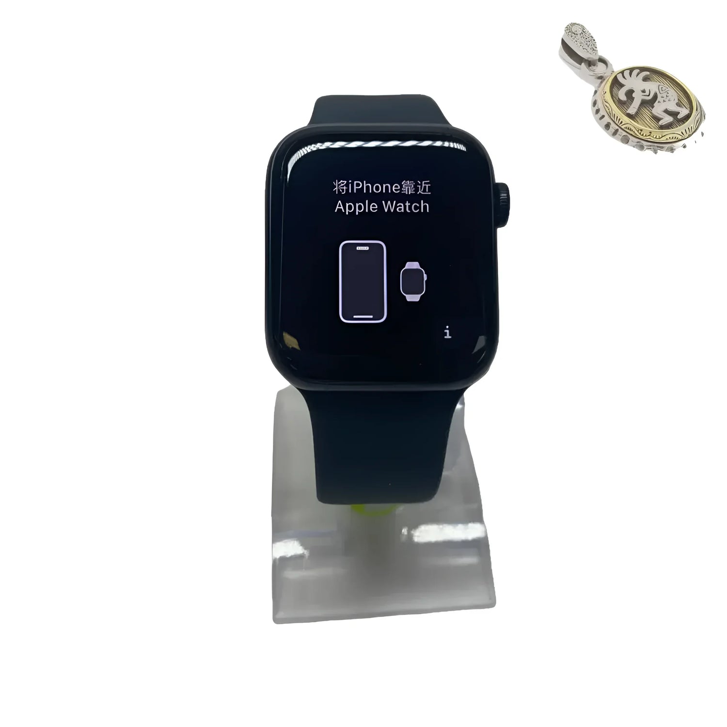 Black smartwatch with pairing screen from Black Black Black Black Black Black Black Black