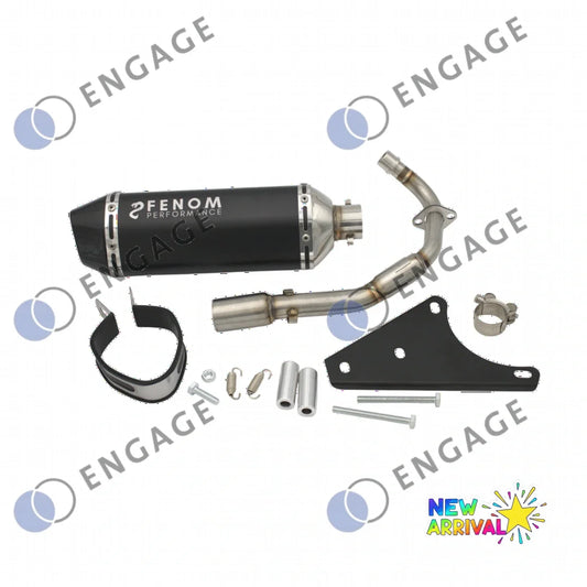 Fenom Performance black and silver exhaust system with adjustable clamp for EasyTest