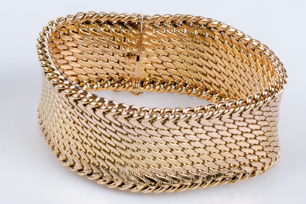 Gold woven mesh bracelet with clasp for sale from New Product for sale and to buy long title and 55
