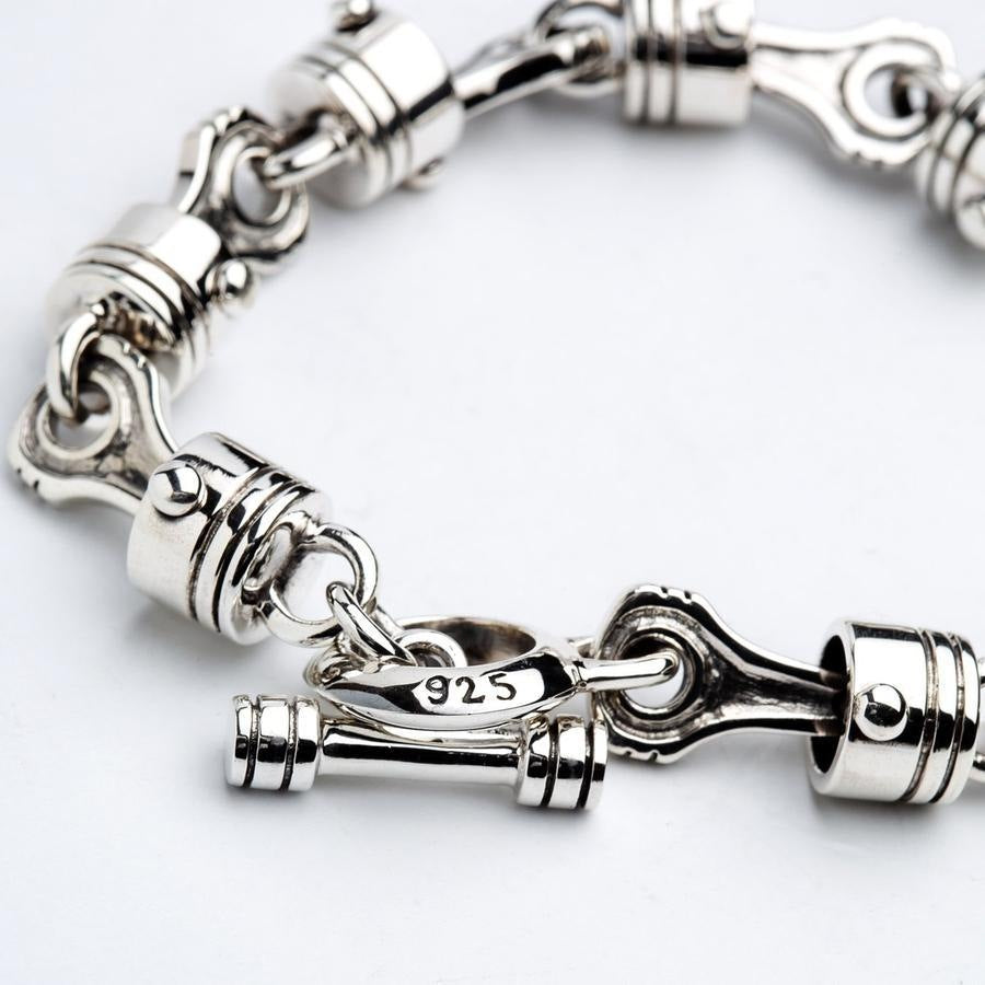 925 silver dumbbell charm bracelet for sale and purchase in New Product long title 55