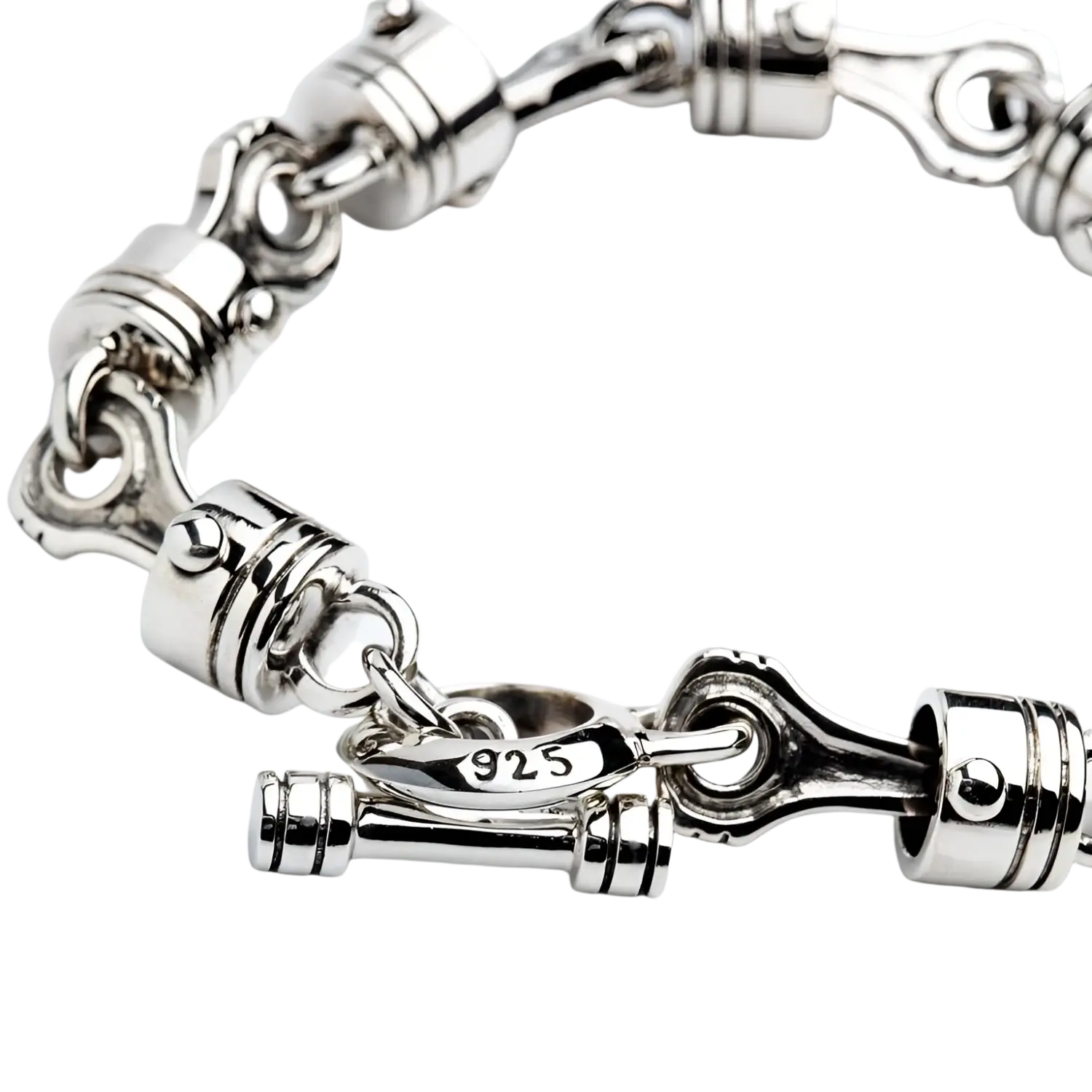 925 silver dumbbell charm bracelet for sale and purchase in New Product long title 55