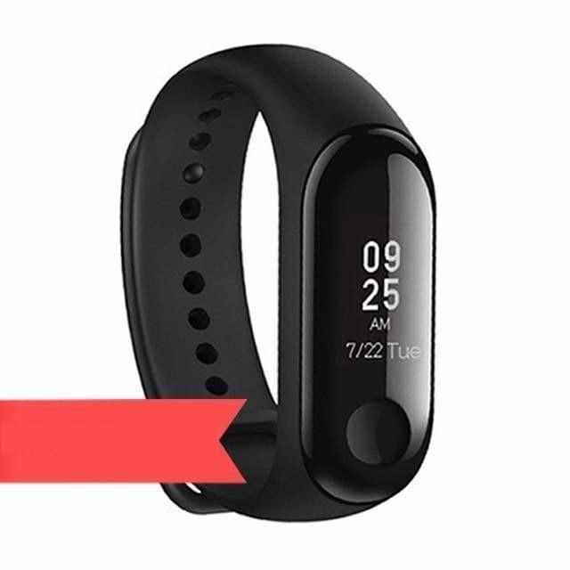 Black fitness tracker wristband with digital display, ideal for trendy hipster lifestyles