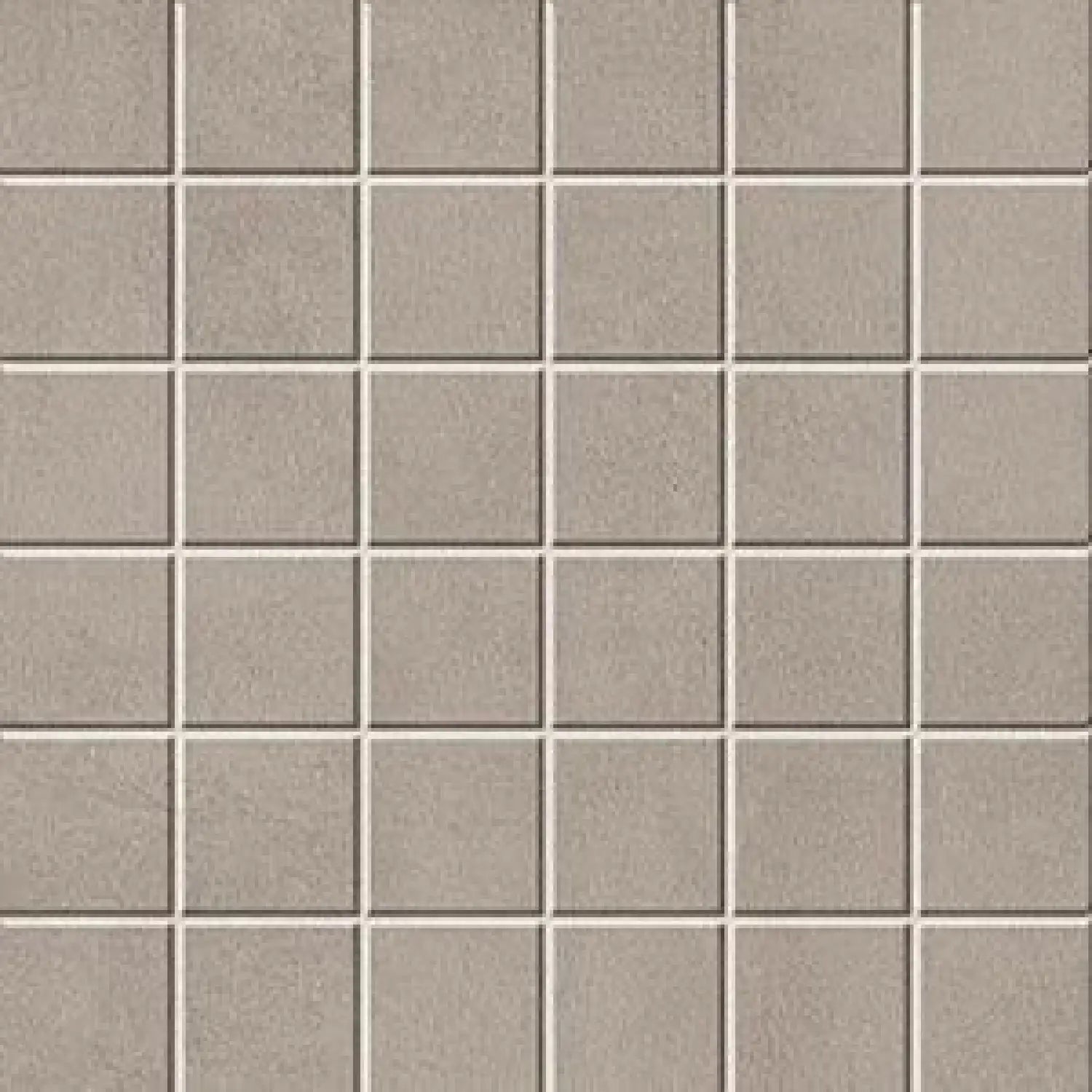 Gray square mosaic tile with subtle texture and light grout lines perfect for sports and fitness flooring setups